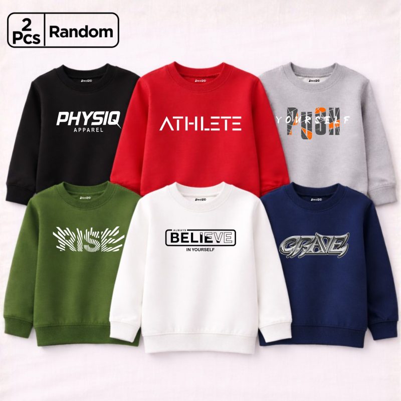 2 Pcs Random Sweatshirts for Tween Kids 2 Pcs Random Sweatshirts for Tween Kids