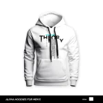 Casual Theory Printed White Hoodie For Men
