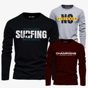 Pack of 3 Surfing Champions Printed Long Sleeves Shirts