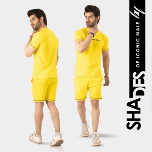 Stay Cool and Stylish in Yellow Summer Short Suit For Men