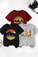 Pack of 3 Wild Holiday Printed T-Shirts For Boys
