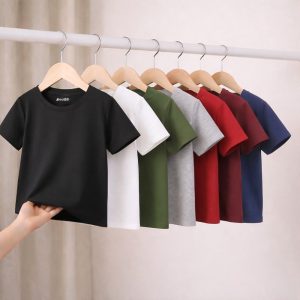 Bundle of 7 Plain Basic Summer Rainbow Squad T-Shirts For Kids