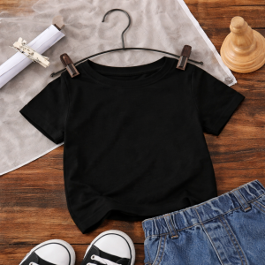 Daddy Temper Mama Attitude Tee Printed Black T-Shirt For Boys