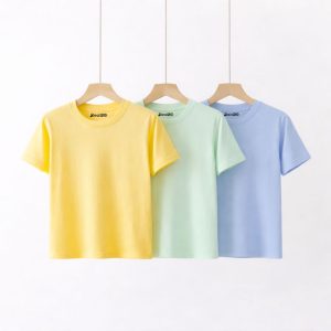Bundle of 3 Bright Trio Plain Round Neck T-Shirts For Unisex