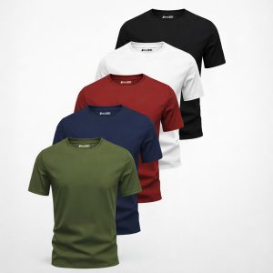 Bundle of 5 WABNM Plain T-Shirts for Mens