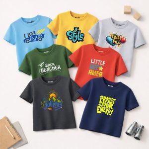 Pack of 7 Journey Back Bencher Printed T-Shirts For Boys