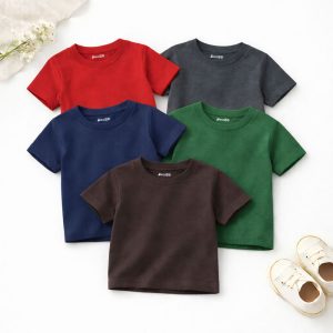 Bundle of 5 RNCCB Plain Basic Summer T-Shirts For Kids