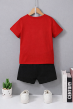 Kids My Dad My Hero Printed Summer Short Suit