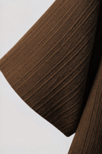 Men Coffee Color Textured Short-sleeve Shirt and Shorts Set