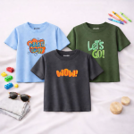 Pack of 3 Go Wake Wow Printed T-Shirts For Boys