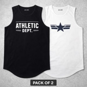 Pack of 2 Athletic Star Cross Border Tank Tops