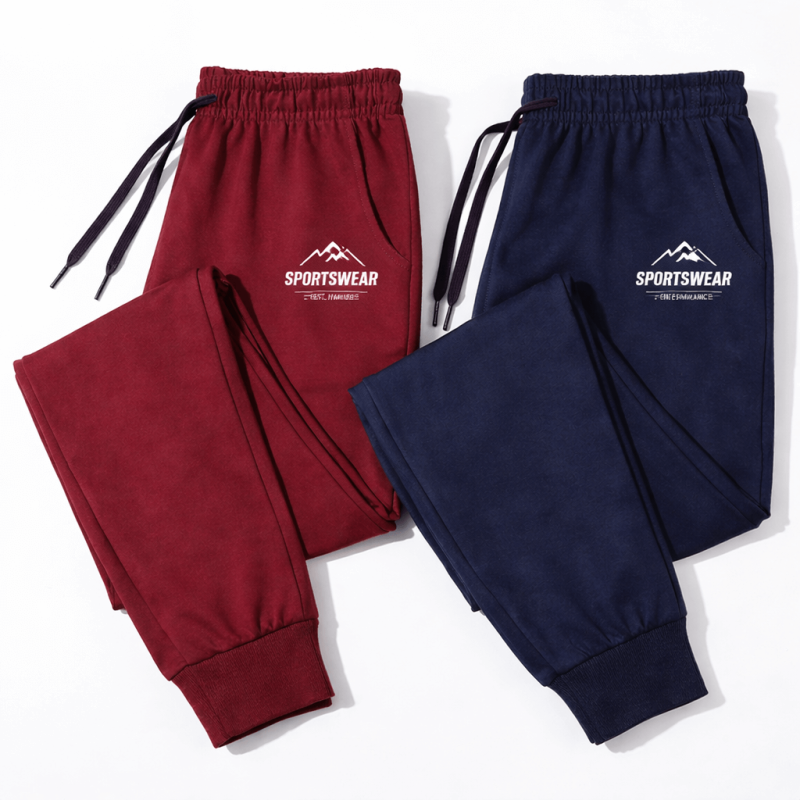 Pack of 2 Maroon and Navy Sportsware Jogging Trousers