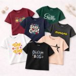 Pack of 7 Princess Stay Cute Printed Long Sleeve T-shirts for Girls Pack of 7 Princess Stay Cute Printed T-shirts for Girls
