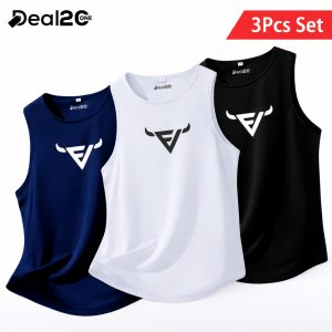 Triangle Bull Head Printed Athletic Tank Tops Set