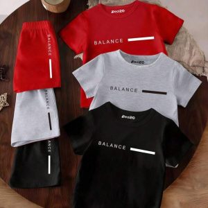Bundle of 3 Balance Printed Kids Summer Short Suit