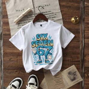 Six Seven Lightning Cartoon Tee Printed T-Shirt For Kids