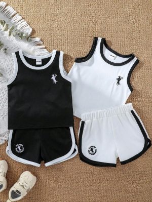 Bundle of 2 Sporty Summer Sando Suits For Kids
