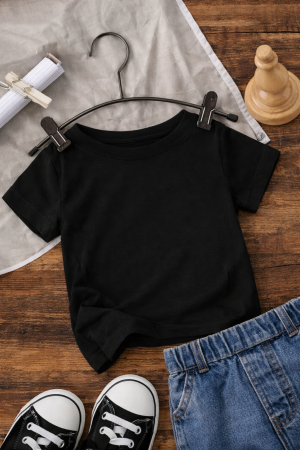 Mom Dad Love Printed Black T-Shirt For Boys