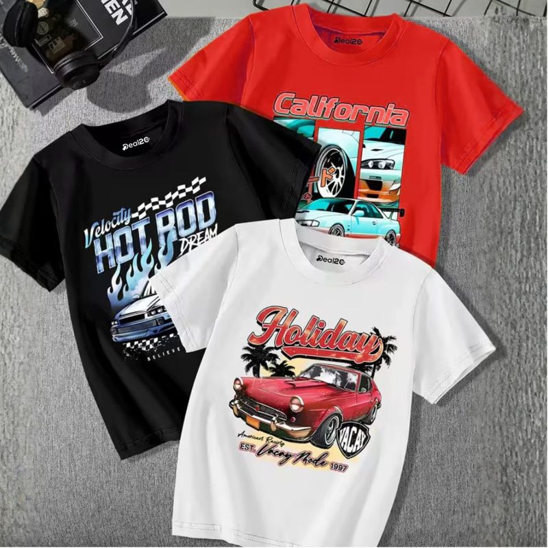 Pack of 3 Hot Velocity California Printed T Shirts For Tween Kids