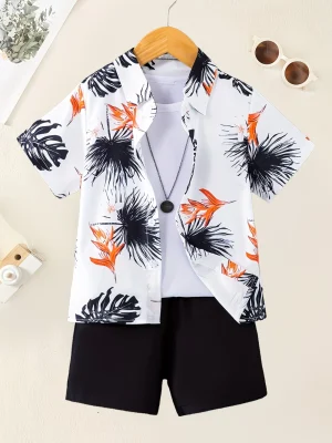 Kids Classic Floral Summer Co-Ord Set for Boys