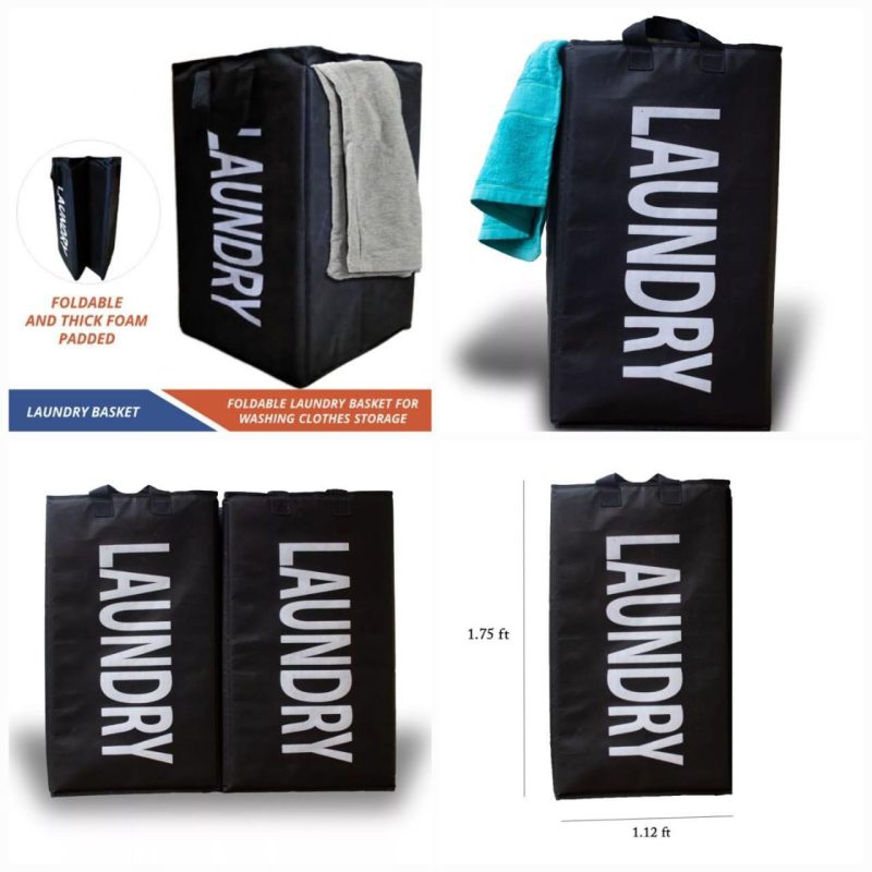 Black Foldable Laundry Bag – Foam‑Padded Clothes Organizer Black Foldable Laundry Bag – Foam‑Padded Clothes Organizer