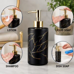 Marble Glossy Soap Dispenser – Square & Round