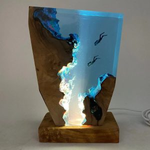 Deep Sea Diver Resin Table Light