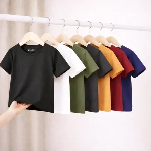 Bundle of 7 Plain Basic Summer Multicolor Casual T-Shirts For Kids