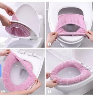 Warm Toilet Seat Cover β Soft Fabric Comfort Cushion