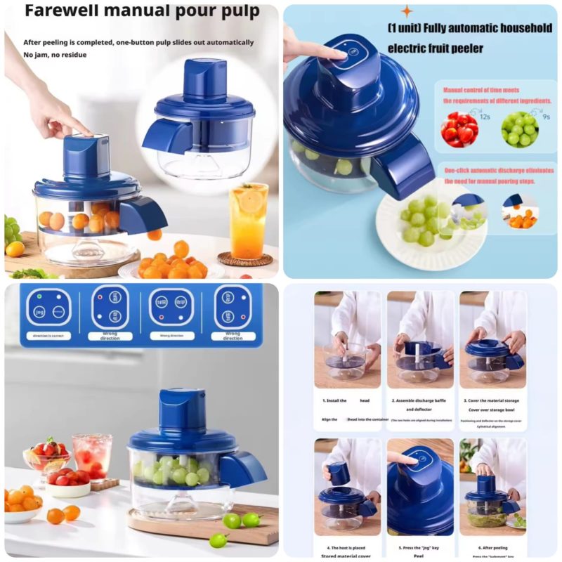 Vegetable & Fruit Peeler Machine – Automatic Electric Household Tool