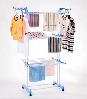 Three‑Layer Portable Clothes Drying Rack