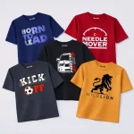 Pack of 5 Needle Forester Kick Off Printed T Shirts For Tween Kids Pack of 5 Needle Forester Kick Off Printed T Shirts For Tween Kids