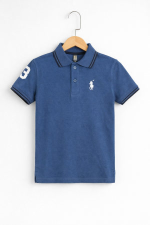 Teal Blue Classic Polo T-Shirt for Kids