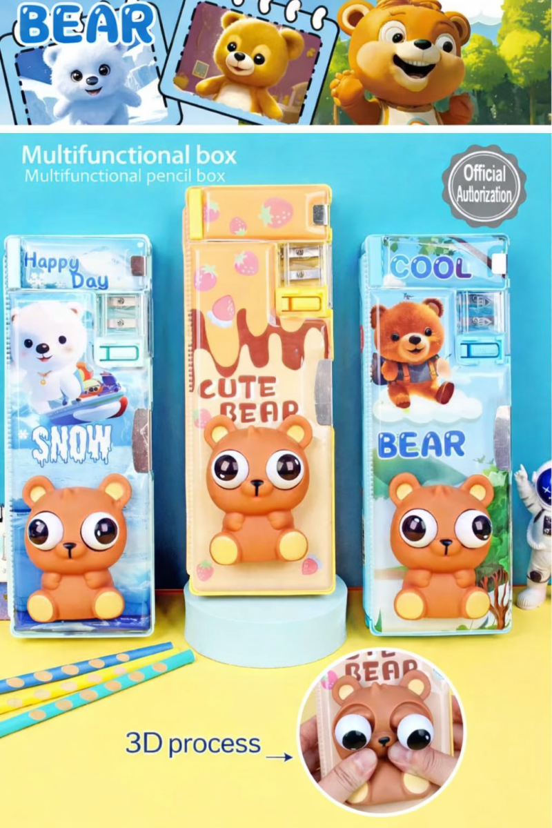Cute Snow Bear Pencil Box High Quality