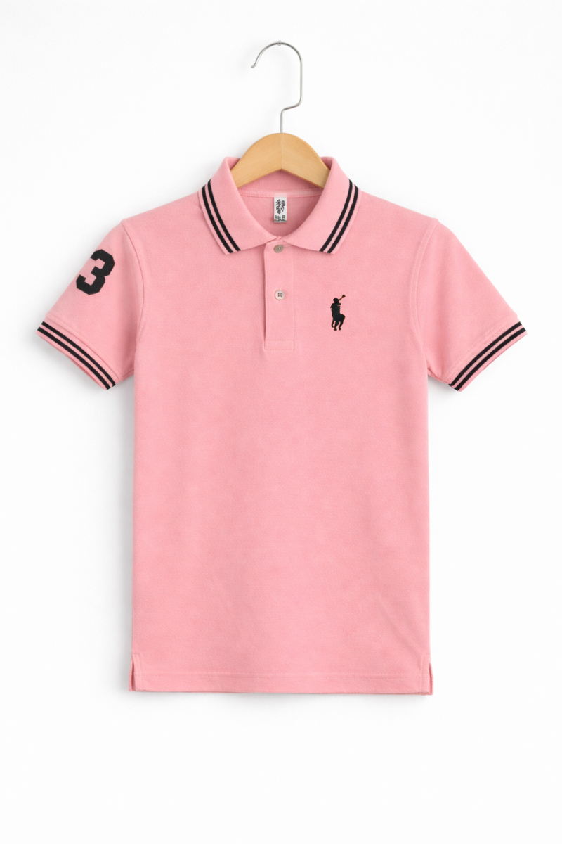 Pink Classic Polo T-Shirt for Kids