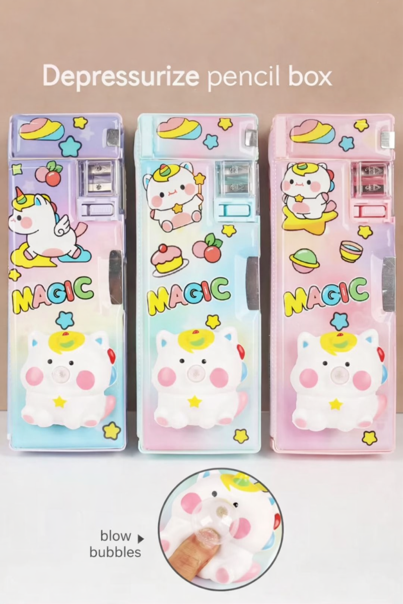 Magic Bunny Buubles Pencil box high quality