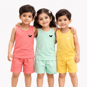 Pack Of 3 YPM Pigeon Printed Sando Suit For Kids