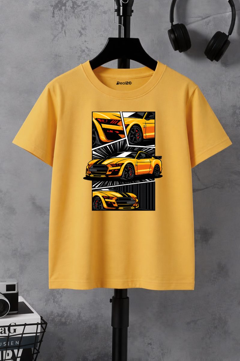 Turbo Racer Car Printed T-Shirt For Kids Turbo Racer Car Printed T-Shirt For Kids