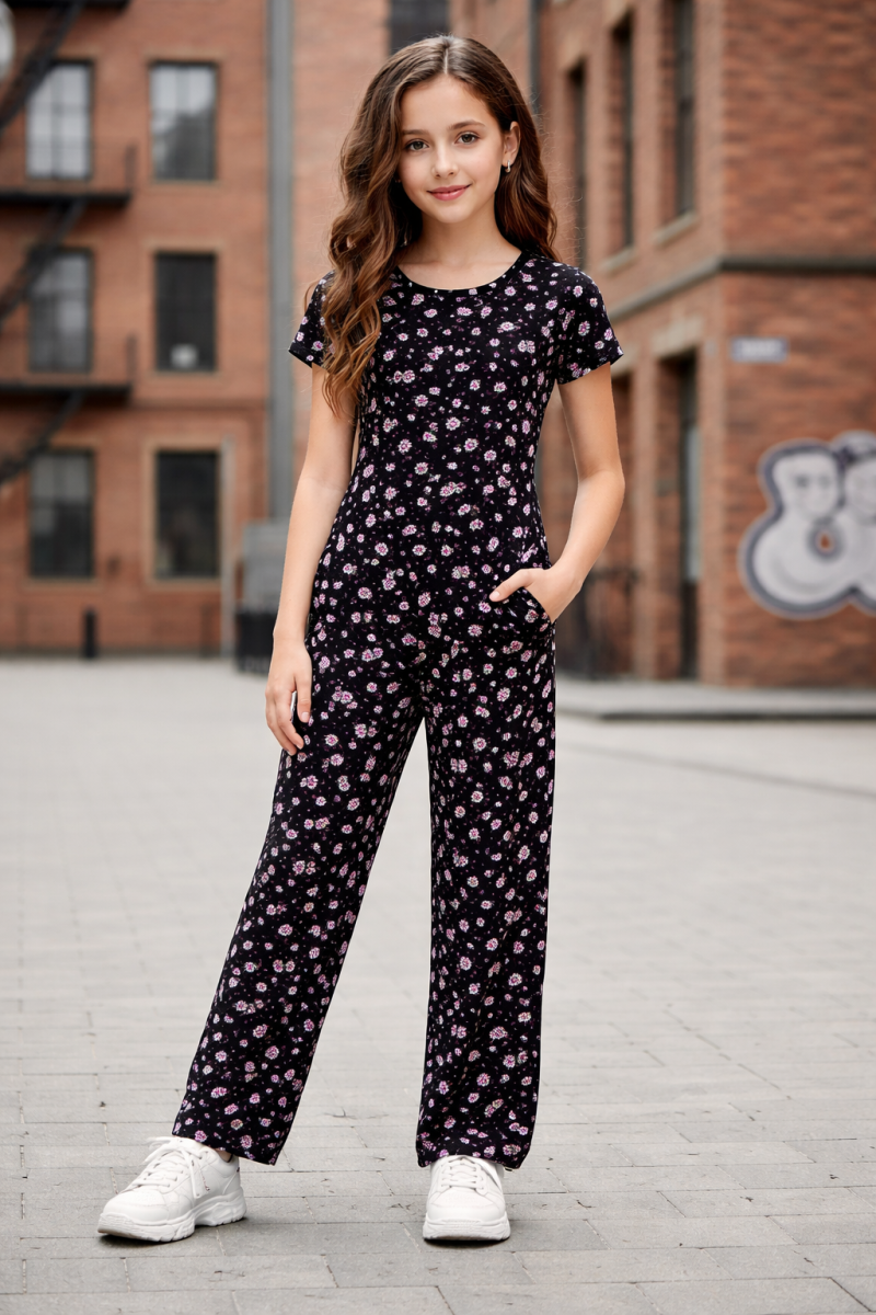 Floral Pajama Set For Girls