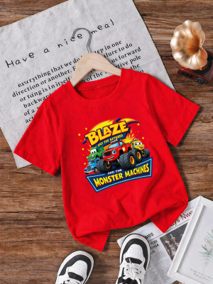 Monster Machine Printed T Shirts For Boys