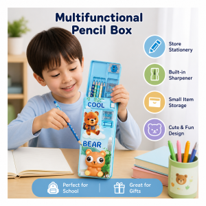 Cute Snow Bear Pencil Box High Quality