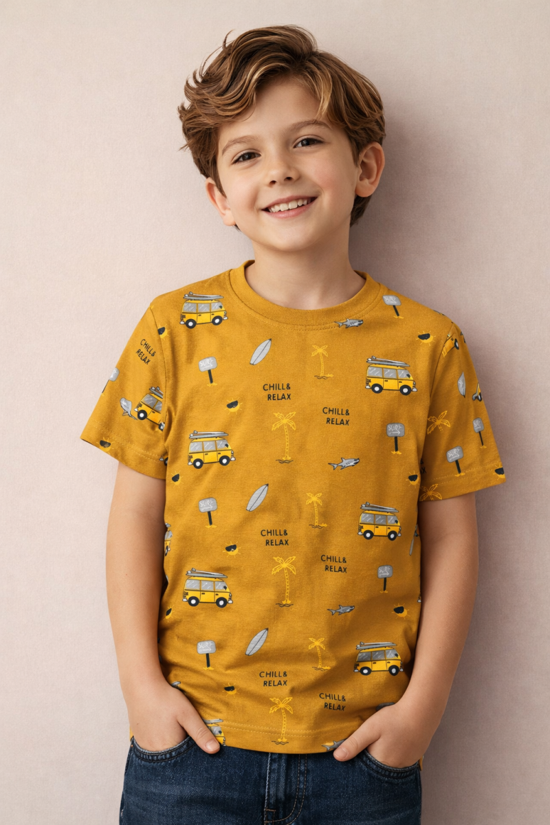 Chill Surfwear Printed T-shirt for Kids