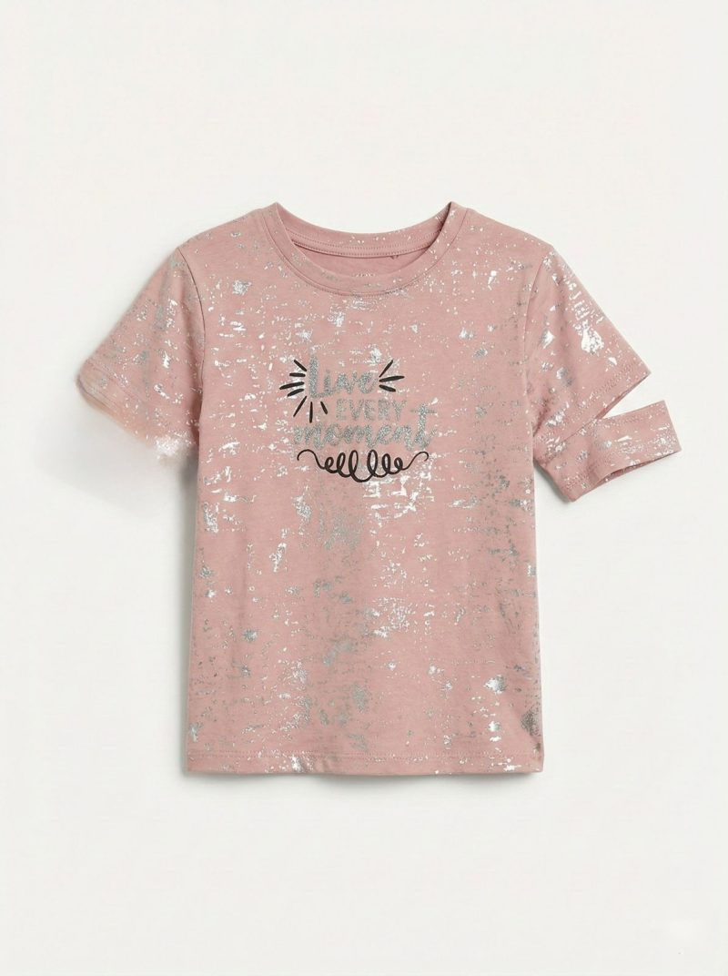 Live Every Moment Printed T-shirt for Girls