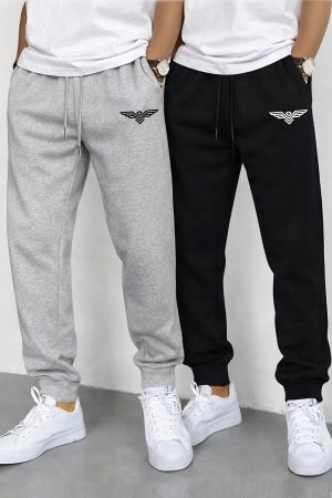 Pack of 2 Urban Style Eagle Jogging Trousers for Mens