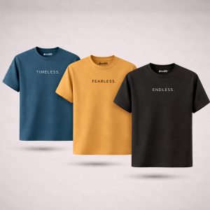 Pack Of 3 Fearless Time Mens Printed T-Shirts