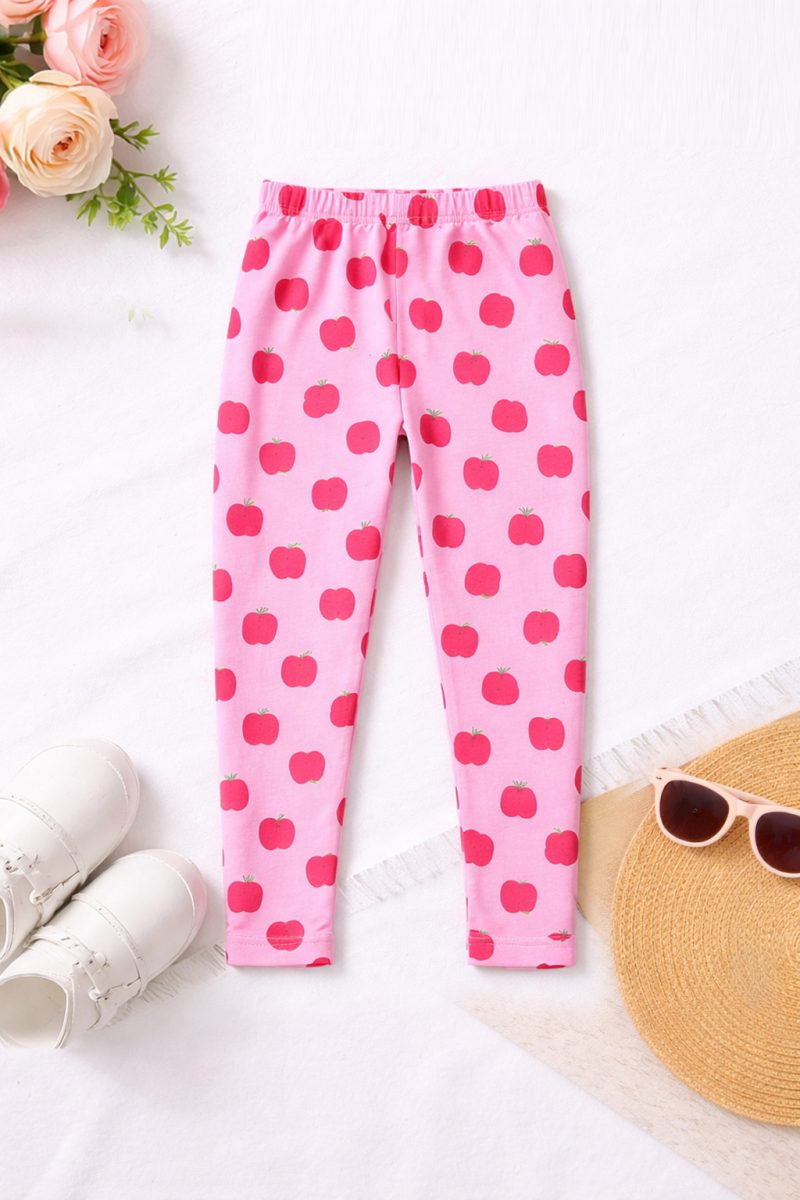 Pink Fresh Apple Summer Trouser for Girls