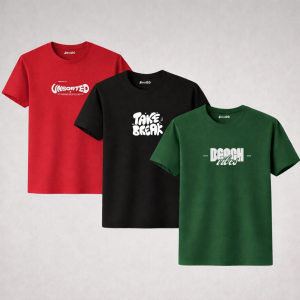 Pack Of 3 Unsorted Beach Vibe Mens Printed T-Shirts