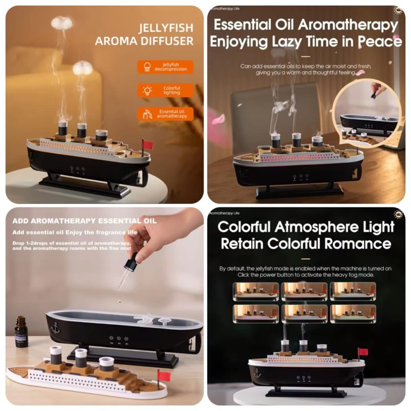 Titanic Ship Air Humidifier with Remote Control