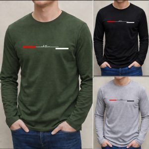 Pack of 3 AHB Whatever Printed Long Sleeve T-shirts for Men