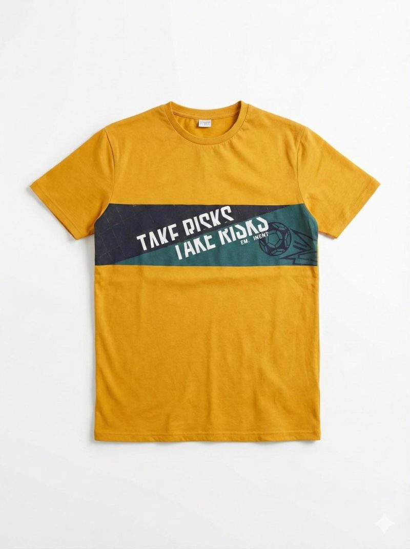 Football Take Risks Printed T-shirt for Boys Football Take Risks Printed T-shirt for Boys